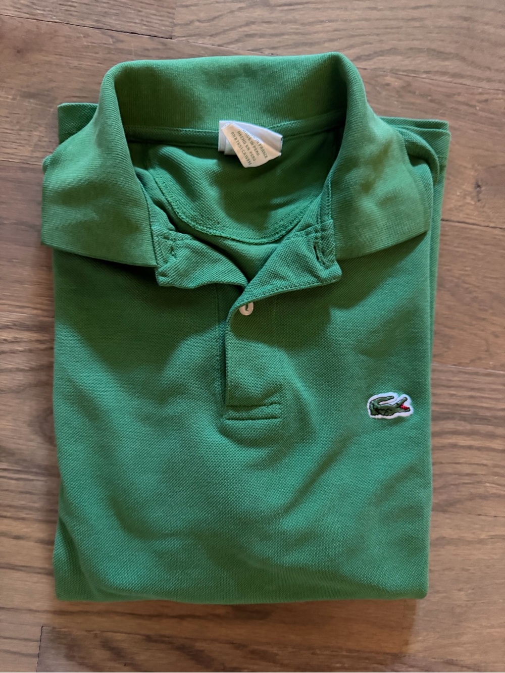 Lacoste Green Men's Polo Shirt with Crocodile Logo